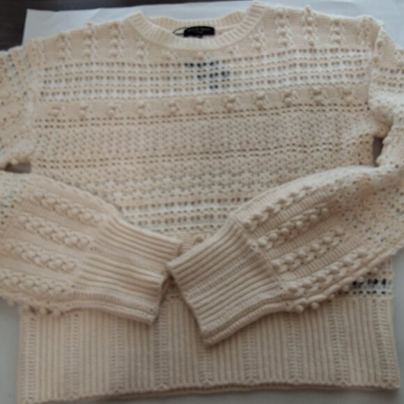 Rag & Bone Womens Lo Pointelle-Knit Wool Blend Sweater Sz L  Natural Minimalist - Picture 12 of 12